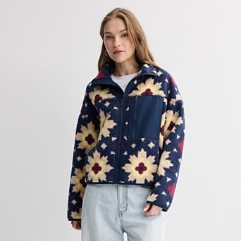 Juniors' SO® Full Zip Pocket Teddy Fleece Jacket
