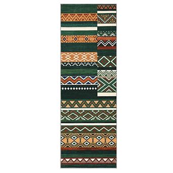 Modern Geometric Area Rug Machine Washable Non Shedding Stain Resistant Floor Cover for Bedroom