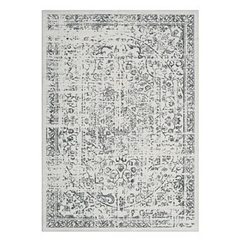 Vintage Area Rug Machine Washable Non Slip Non Shedding Stain Resistant Floor Cover for Bedroom