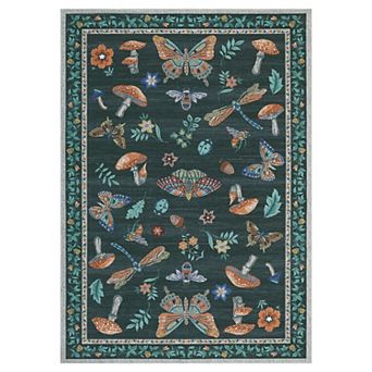 Modern Area Rug Machine Washable Vacuum Clean Ultra Thin Stain Resistant Carpet for Living Room