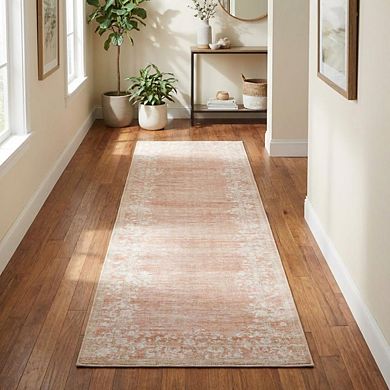 Modern Floral Area Rug Non Slip Vacuum Clean Ultra Thin Stain Resistant Carpet for Bedroom Kitchen