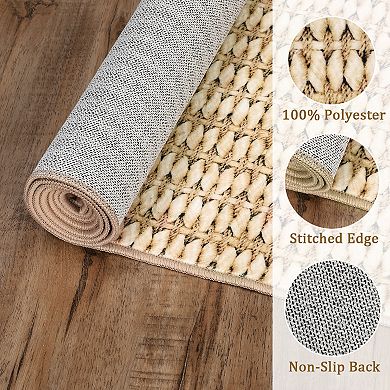 Modern Area Rug Machine Washable Vacuum Clean Ultra Thin Stain Resistant Carpet for Living Room