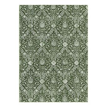 Vintage Area Rug Non Slip Foldable Low Pile Ultra Thin Pet Friendly Floor Cover for Bedroom Kitchen