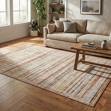 Modern Area Rug Machine Washable Vacuum Clean Ultra Thin Stain Resistant Carpet for Living Room