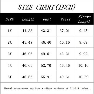 Women's Plus Size Short Sleeve V-Neck Loose Casual Summer Midi Dress