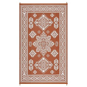 Boho Outdoor Area Rug UV Resistant Pet Friendly Reversible Lightweight Carpet for RV Trip Picnic