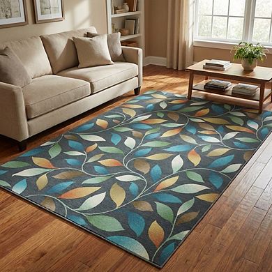 Modern Area Rug Non Slip Foldable Low Pile Ultra Thin Pet Friendly Floor Cover for Bedroom Kitchen