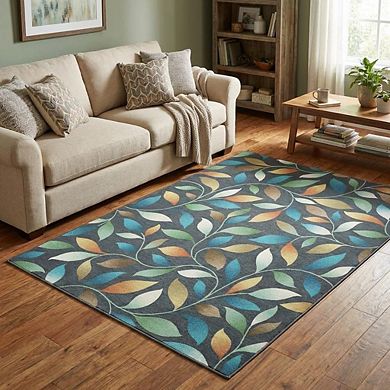 Modern Area Rug Non Slip Foldable Low Pile Ultra Thin Pet Friendly Floor Cover for Bedroom Kitchen