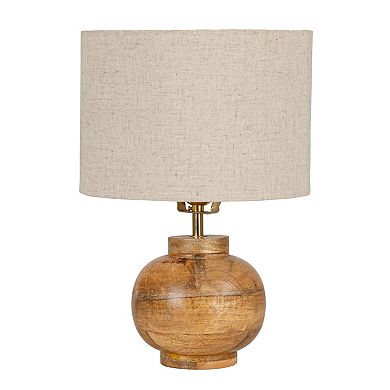Hello Honey 40 Watt Mango Wood Elegance Table Lamp Set, Natural, Set of 2