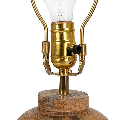 Hello Honey 40 Watt Mango Wood Elegance Table Lamp Set, Natural, Set of 2