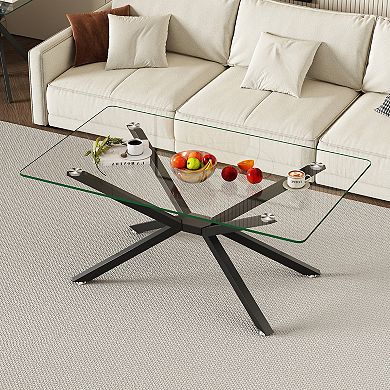 Rectangular Tempered Glass Coffee Table