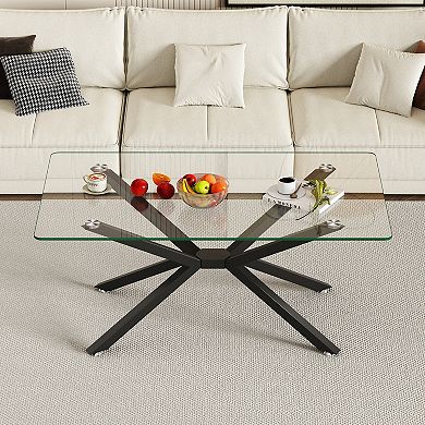 Rectangular Tempered Glass Coffee Table