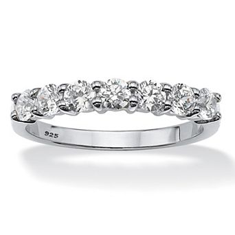 .70 ct w. Round Cubic Zirconia Platinum-plated Sterling Silver Ring Band