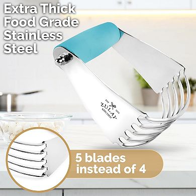 Zulay Kitchen Dough Blender Top Professional - Pastry Cutter and Blender For Baking