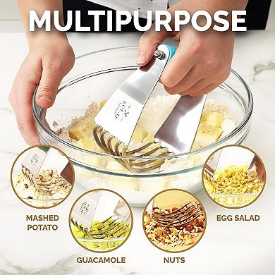 Zulay Kitchen Dough Blender Top Professional - Pastry Cutter and Blender For Baking