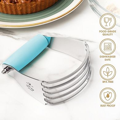 Zulay Kitchen Dough Blender Top Professional - Pastry Cutter and Blender For Baking
