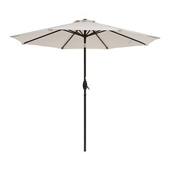 Sonkuki 9ft Outdoor Patio Umbrella, Shade Market Umbrella with a Crank for Garden, Deck and Pool