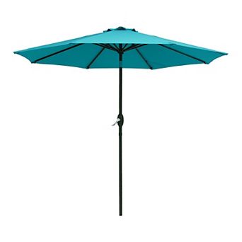 Sonkuki 9ft Outdoor Patio Umbrella, Shade Market Umbrella with a Crank for Garden, Deck and Pool