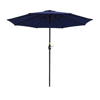 Sonkuki 9ft Outdoor Patio Umbrella, Shade Market Umbrella with a Crank for Garden, Deck and Pool
