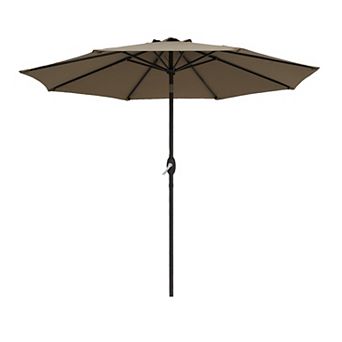 Sonkuki 9ft Outdoor Patio Umbrella, Shade Market Umbrella with a Crank for Garden, Deck and Pool
