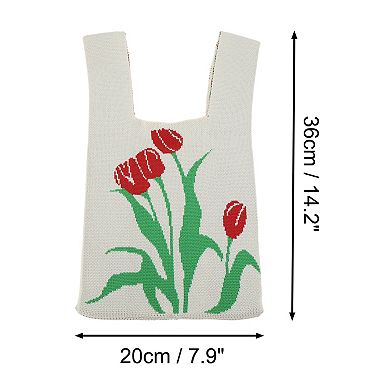 Floral Knitted Wrist Bag 1Pc