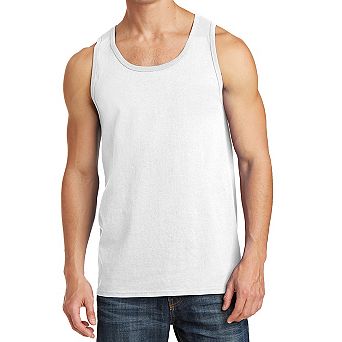 Mafoose Mens Solid Cotton Tank Top Sleeveless Tee Shirt for Sports, Gym, Fitness, Beach