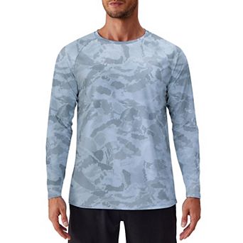 PINSPARK Men's Long Sleeve UV Protection Fishing Shirt Lightweight Quick Dry Workout Tee