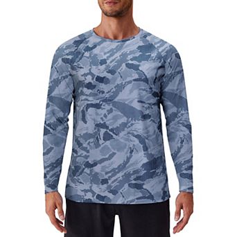PINSPARK Men's Long Sleeve UV Protection Fishing Shirt Lightweight Quick Dry Workout Tee
