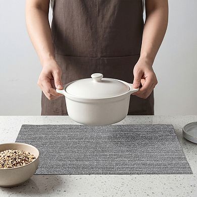 Placemats 6 Pack Rectangle Plastic Mats for Table Decor Heat Resistant Table Mat 17.7 x 11.8 Inch