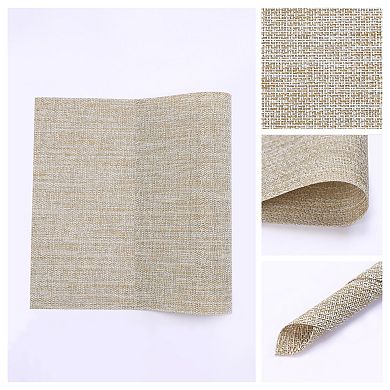 Placemats 6 Pack Rectangle Plastic Mats for Table Decor Heat Resistant Table Mat 17.7 x 11.8 Inch