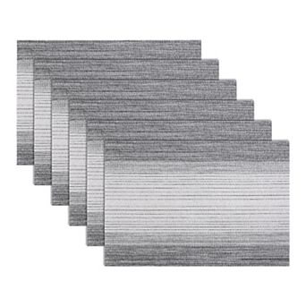 Placemats 6 Pack Rectangle Plastic Mats for Table Decor Heat Resistant Table Mat 17.7 x 11.8 Inch