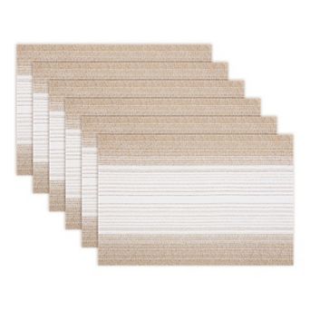 Placemats 6 Pack Rectangle Plastic Mats for Table Decor Heat Resistant Table Mat 17.7 x 11.8 Inch