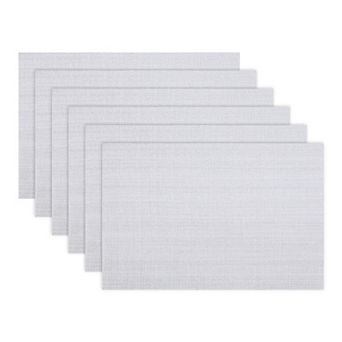 Placemats 6 Pack Rectangle Plastic Mats for Table Decor Heat Resistant Table Mat 17.7 x 11.8 Inch