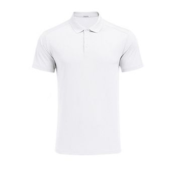 PINSPARK Men's Moisture Wicking Quick Dry Golf Polo Short Sleeve Slim Fit Collared Athletic Shirt