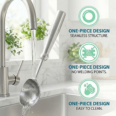 Stainless Steel Ice Cream Scoop with Comfortable Ergonomic Handle for Easy Release 6.1x2.2 Inch