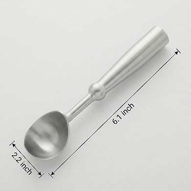 Stainless Steel Ice Cream Scoop with Comfortable Ergonomic Handle for Easy Release 6.1x2.2 Inch