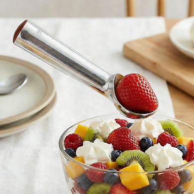 Aluminum Ice Cream Scoop with Ergonomic Handle for Easy Release and Cleaning 1Pcs 6.9x1.6inch