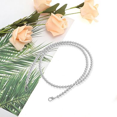 1 Pc Faux Pearl Handbag Strap 0.32"x35.43"