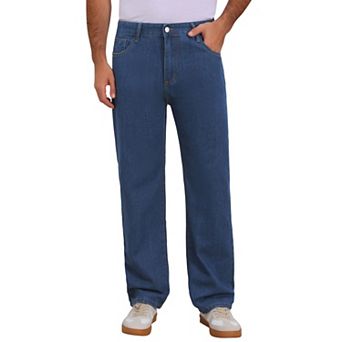 Men's Classic Jean 5-pocket Regular Fit Streetwear Straight Leg Jeans