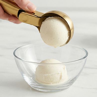Ice Cream Scoop, 1 Pcs Pop-out Stainless Steel Ice Cream Scooper, Ergonomic Handle 7.5x2.2 Inch