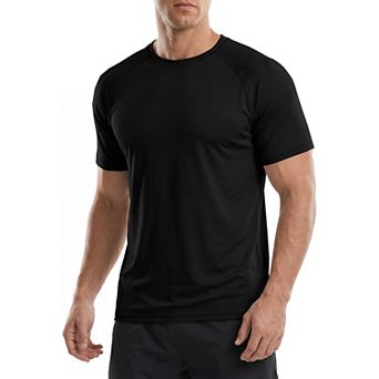PINSPARK Men's Quick Dry Moisture Wicking T-Shirt Lightweight Short Sleeve Athletic Shirt