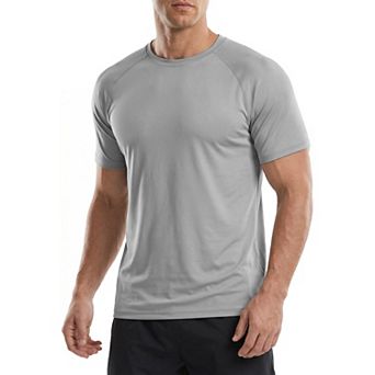 PINSPARK Men's Quick Dry Moisture Wicking T-Shirt Lightweight Short Sleeve Athletic Shirt