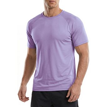 PINSPARK Men's Quick Dry Moisture Wicking T-Shirt Lightweight Short Sleeve Athletic Shirt