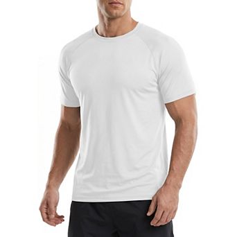 PINSPARK Men's Quick Dry Moisture Wicking T-Shirt Lightweight Short Sleeve Athletic Shirt