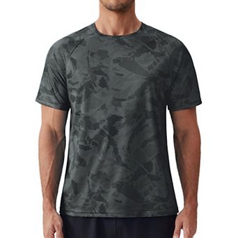 PINSPARK Men's UPF50+ Rash Guard Swim Shirt Sun Protection Quick Dry Fishing Athletic Top