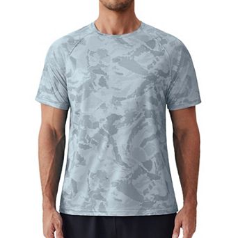 PINSPARK Men's UPF50+ Rash Guard Swim Shirt Sun Protection Quick Dry Fishing Athletic Top