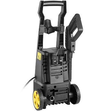 Portable Electric 1.65 GPM Flow rate Pressure Washer with Built-In Hose Reel and Wheels