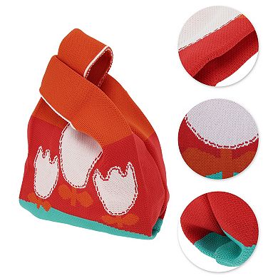 Durable Flowers Knitted Wrist Bag 1Pc