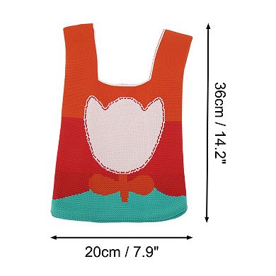 Durable Flowers Knitted Wrist Bag 1Pc