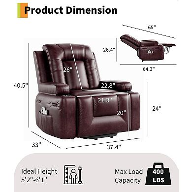 Power Lift Recliner Chair with Heat and Massage